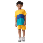 Kids Cotton Fancy Multicolor T-Shirt and Matching Shorts Clothing Set - Stylish and Comfortable Wear for Boys and Girls