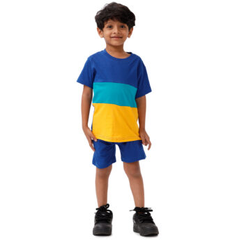 Kids Cotton Fancy Multicolor T-Shirt and Matching Shorts Clothing Set - Stylish and Comfortable Wear for Boys and Girls